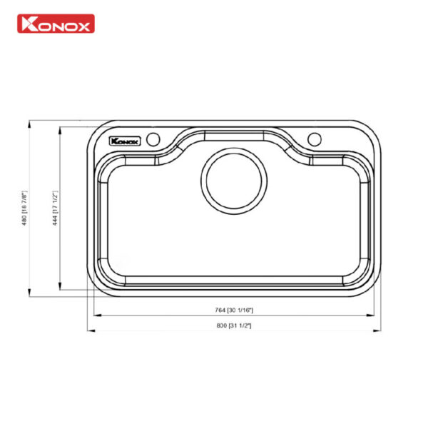 Chậu rửa chén Inox DEKOR 8048SU