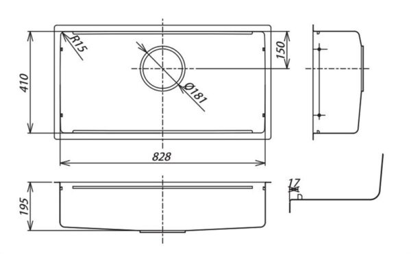 Chậu rửa bát Shigeru LE JSL Vuông 90CM