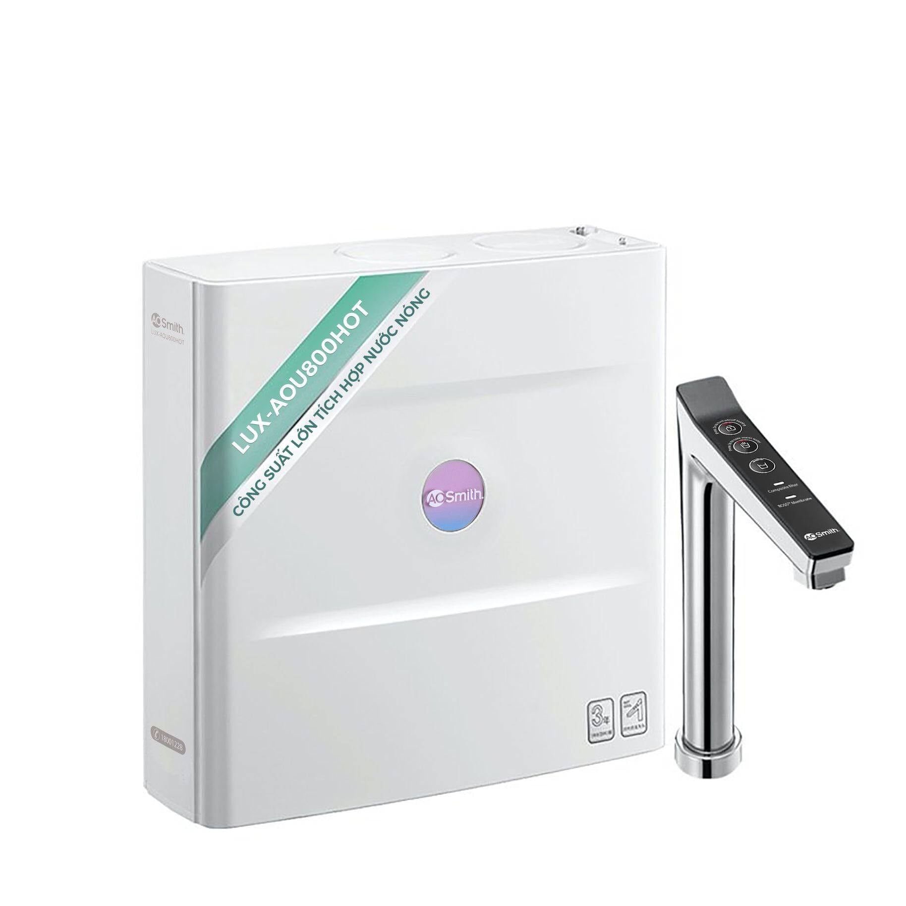 Máy Lọc Nước A. O. Smith LUX-AOU800HOT Công Suất Lớn, Nóng Lạnh Thông Minh