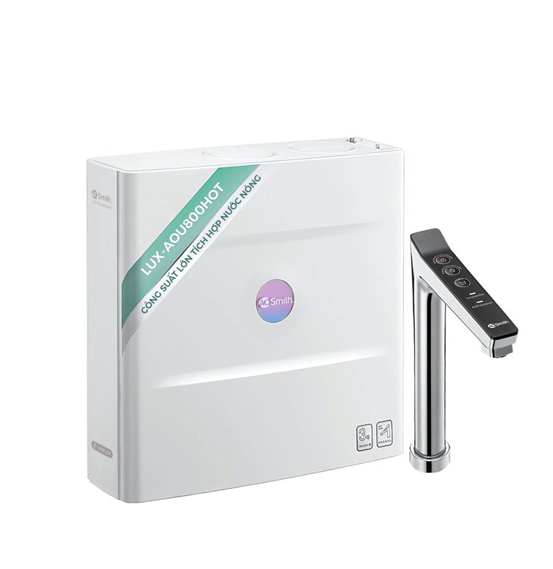 Máy Lọc Nước A. O. Smith LUX-AOU800HOT Công Suất Lớn, Nóng Lạnh Thông Minh