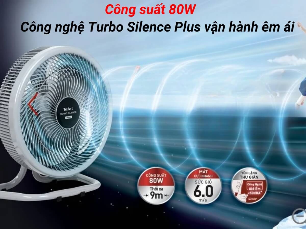 Quạt sàn Tefal Turbo Silence Plus VH686790 6 cánh – Làm mát mạnh mẽ, vận hành êm ái 36 quat san tefal silence plus vh686790 4