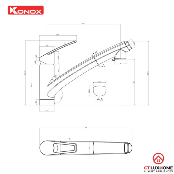 Vòi nước Konox Kira Chrome