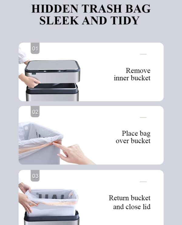 Thùng rác cảm ứng khử mùi ELPHECO 30L