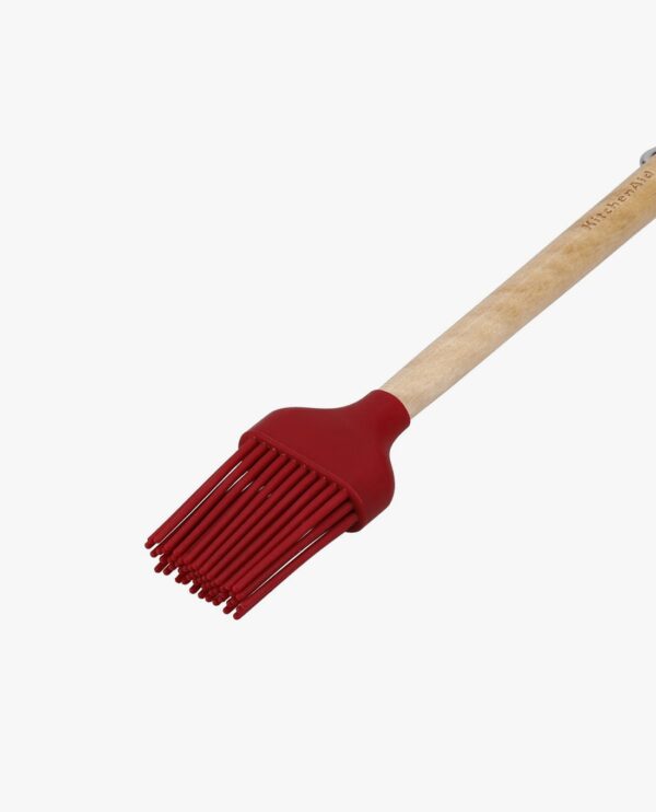 Cọ Quét (Basting Brush) KitchenAid (Đầu Silicone, Tay cầm Gỗ Bạch Dương, Màu Đỏ Empire)|