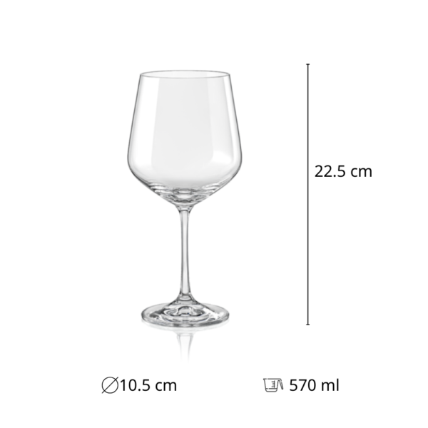 Bộ Ly Vang Đỏ Sandra 570ml Set 6