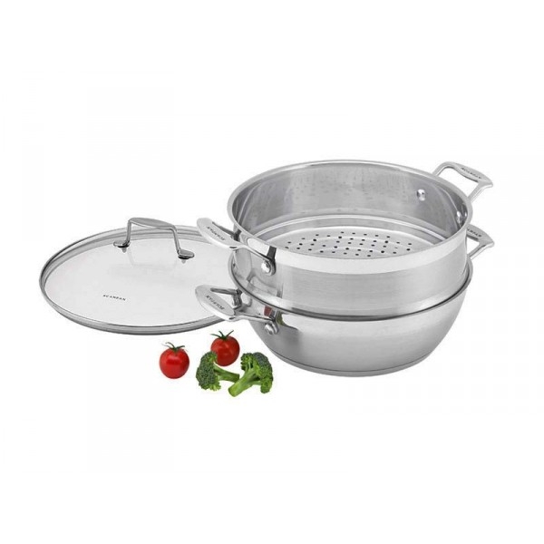 Chảo IM Sâu Lòng Kèm Vỉ Hấp 28cm