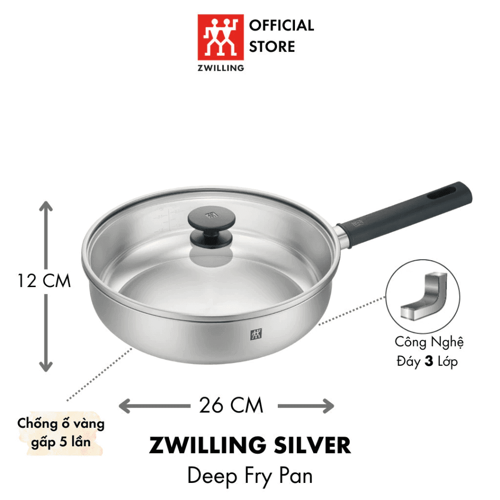 Chảo Rán Lòng Sâu ZWILLING Silver 26cm