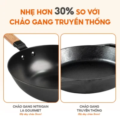 Chảo gang La Gourmet cán gỗ 20cm-413772 34 3 1 538x538 2