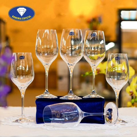 Bộ Ly Vang Crystal Bohemia Rebecca 460ml Set 6