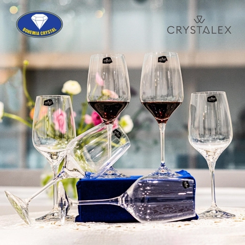 Bộ Ly Vang Crystal Bohemia Rebecca 460ml Set 6