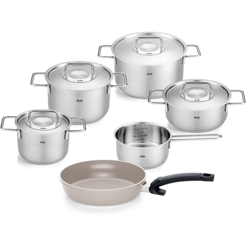BỘ NỒI FISSLER PURE 6 MÓN VUNG INOX – LỰA CHỌN CAO CẤP CHO GIAN BẾP HIỆN ĐẠI