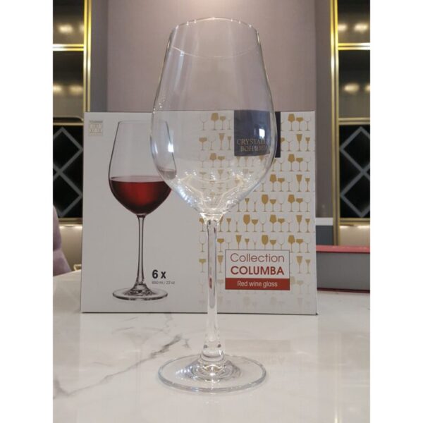 Bộ Ly Vang Đỏ Bohemia Columba 650ml Set 6