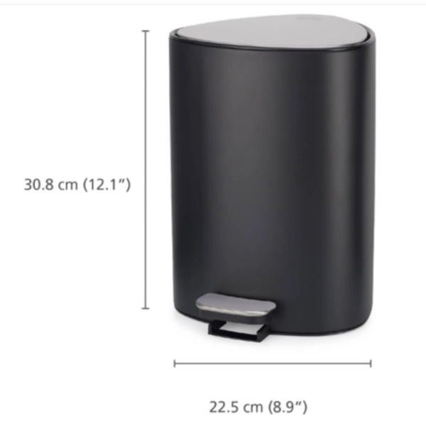Thùng Rác Có Bàn Đạp Màu Đen Nhám Joseph Joseph EasyStore 5L