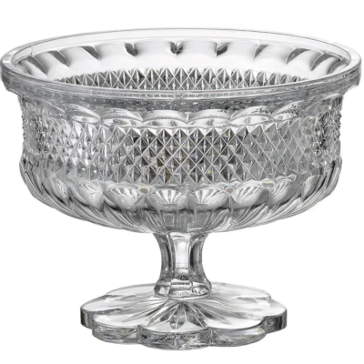 Mâm Bồng Pha Lê Alexandria Chân Đế Hoa 25cm