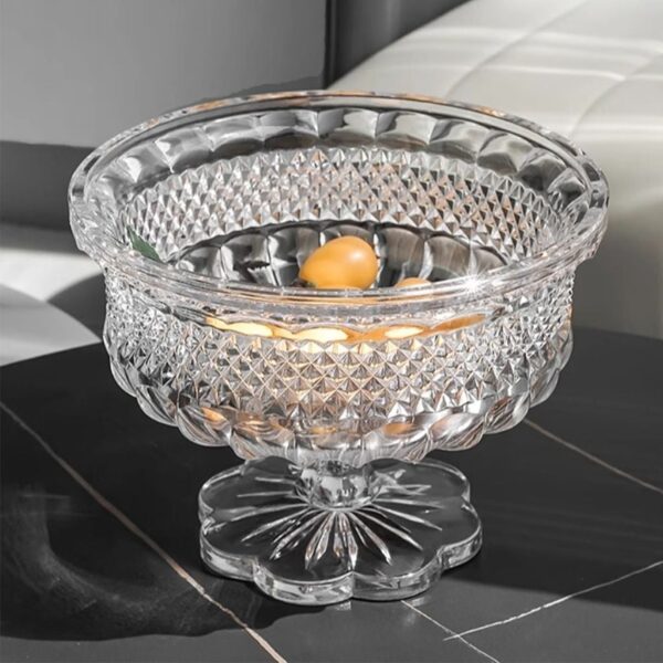Mâm Bồng Pha Lê Alexandria Chân Đế Hoa 25cm