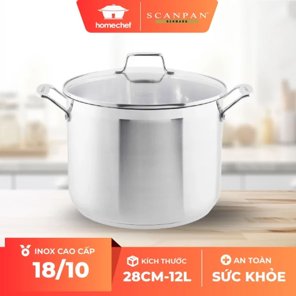 Nồi Luộc Gà Scanpan Impact 28cm 12L