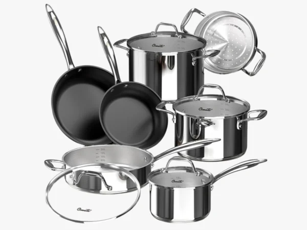 Bộ Nồi Ciwete 7 Món Có Xửng Hấp (Chảo chống dính) SS0103 11PC NEW NS
