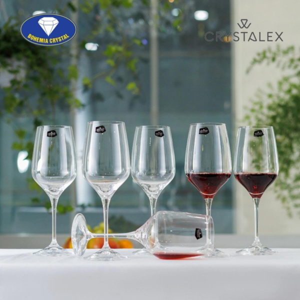 Bộ Ly Vang Crystal Bohemia Rebecca 460ml Set 6