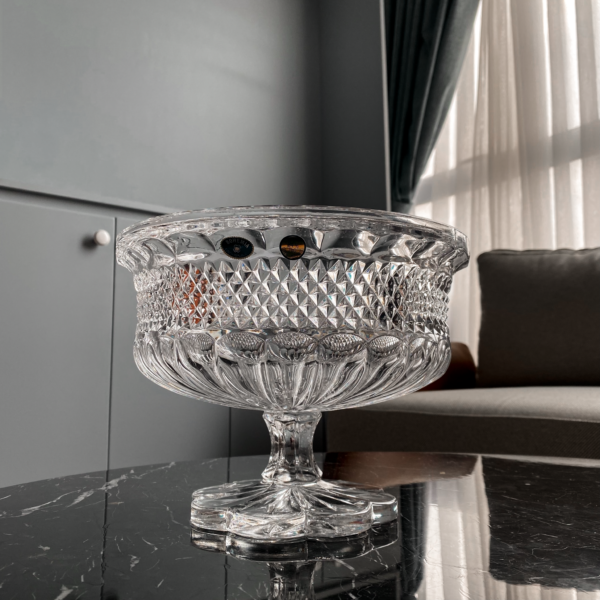 Mâm Bồng Pha Lê Alexandria Chân Đế Hoa 25cm