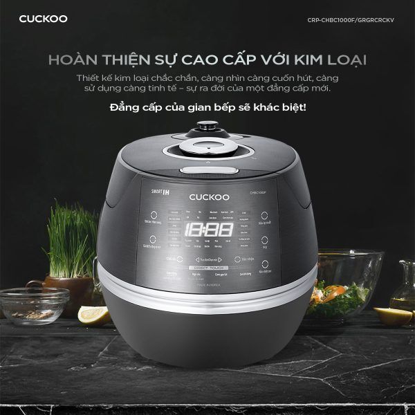 Nồi Cơm Điện Tử Áp Suất Cao Tần Cuckoo CRP-CHBC1000F/GRGRCRCKV 34 crp chbc1000f grgrcrckv noi com ap suat dien tu cpn 2