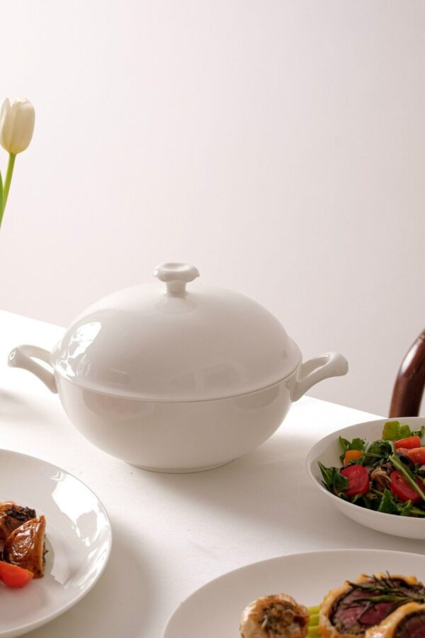 Bộ Bát Đĩa Sứ Xương Trắng Trơn Cao Cấp