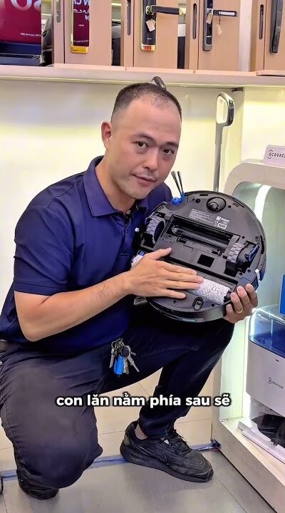 Điểm khác nhau giữa cơ chế lau con lăn của Robot và cây đẩy hút bụi lau nhà?