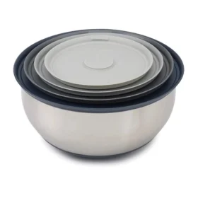 Bộ 4 Tô Trộn Inox Kèm Nắp Silicone Joseph Joseph Nest Prep&Store Steel