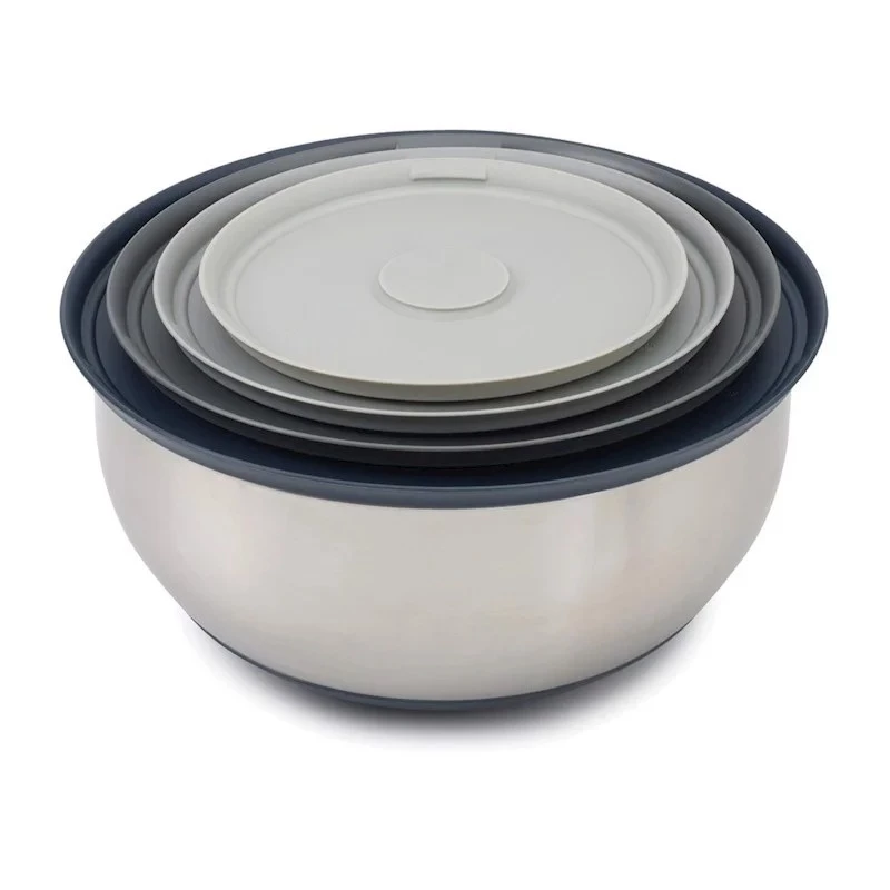 Bộ 4 Tô Trộn Inox Kèm Nắp Silicone Joseph Joseph Nest Prep&Store Steel