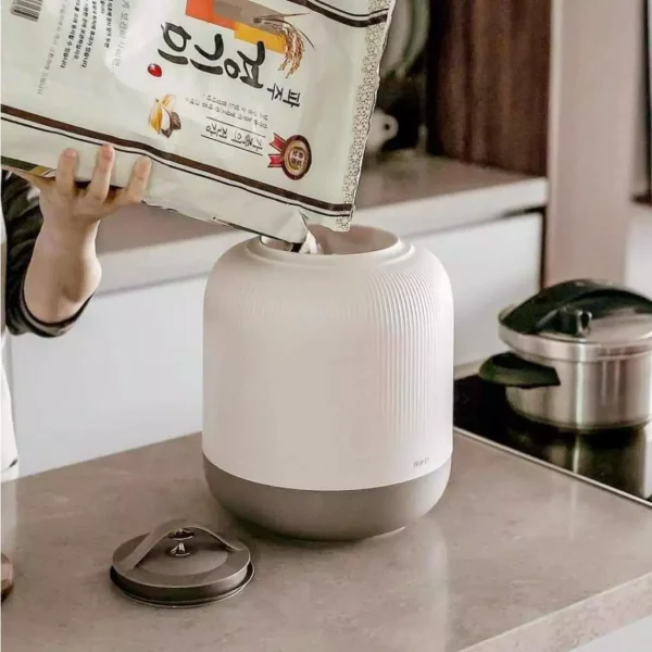 Thùng Gạo Chân Không Hàn Quốc 10kg Đường Kính 26cm