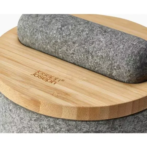 Cối Đấm Hành Tỏi Nắp Tre Joseph Joseph