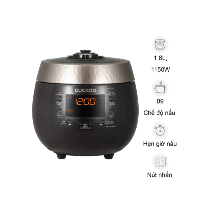 Nồi Cơm Điện Áp Suất Cao Tần CUCKOO 1.8L CRP-R1000F/BKGBCRVNCV 37 vn 11134207 820l4 me6mqonud79cc9