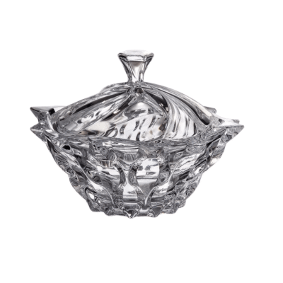 Thố Pha Lê Bohemia Samba 21cm Màu Trắng