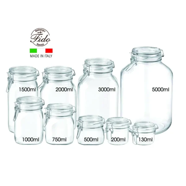 Hủ Thủy Tinh Nắp Cài Kín Hơi Fido 5L