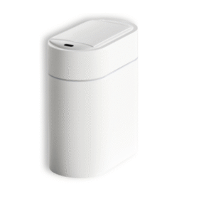 Thùng Rác Cảm Ứng Cánh Bướm Nhựa Dáng Oval 9L Màu Trắng 6973840512665