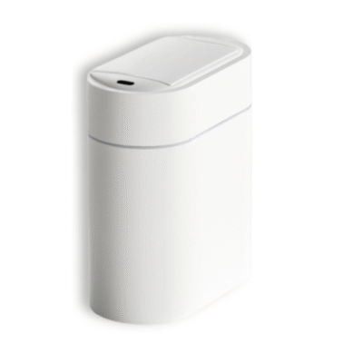 Thùng Rác Cảm Ứng Cánh Bướm Nhựa Dáng Oval 9L Màu Trắng 6973840512665
