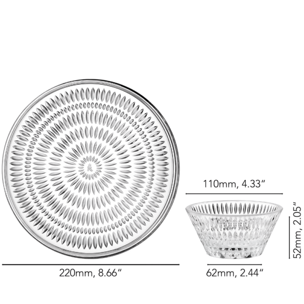 Bộ 3 Bát Và Đĩa Pha Lê Nachtmann Ethno 105766 11cm Và 22cm