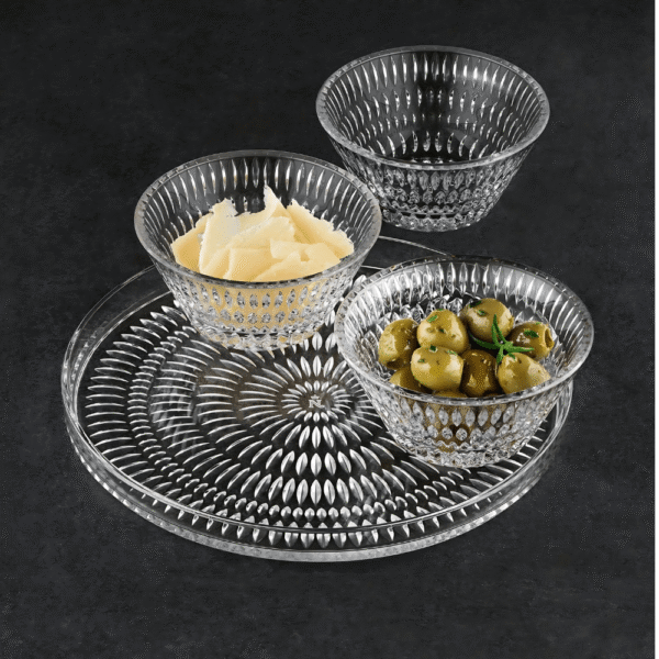 Bộ 3 Bát Và Đĩa Pha Lê Nachtmann Ethno 105766 11cm Và 22cm