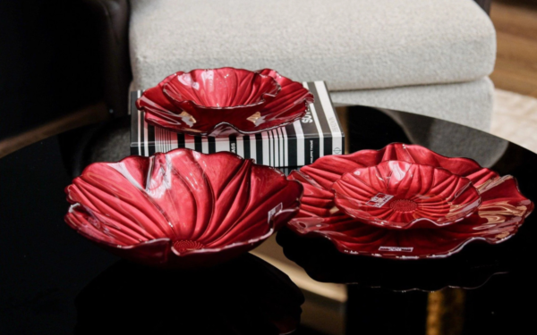 Đĩa Magnolia Đỏ 37cm 5333.1 IVV