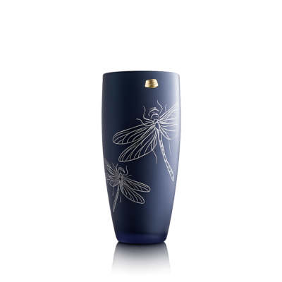 Lọ Hoa Bom Chuồn Chuồn Tím Than 25cm Hai Màu