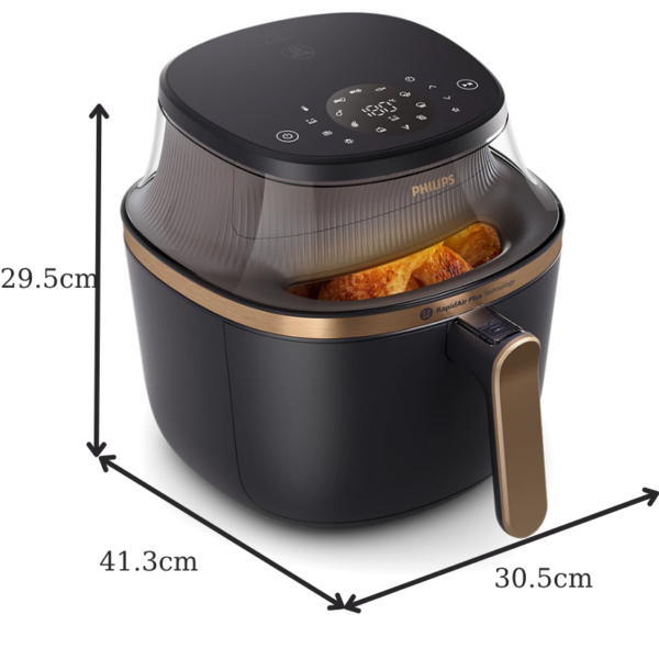 Nồi Chiên Không Dầu Philips NA332/00 6.2 Lít Chính Hãng – Công Nghệ RapidAir Plus, Nấu Ăn Lành Mạnh Cho Gia Đình