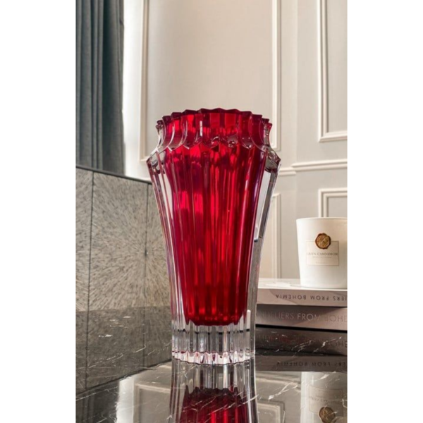 Lọ Hoa Pha Lê Crown Jewel Rogaska Red 25cm