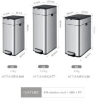 Thùng Rác ELPHECO Màu Bạc SUS430 3 Size