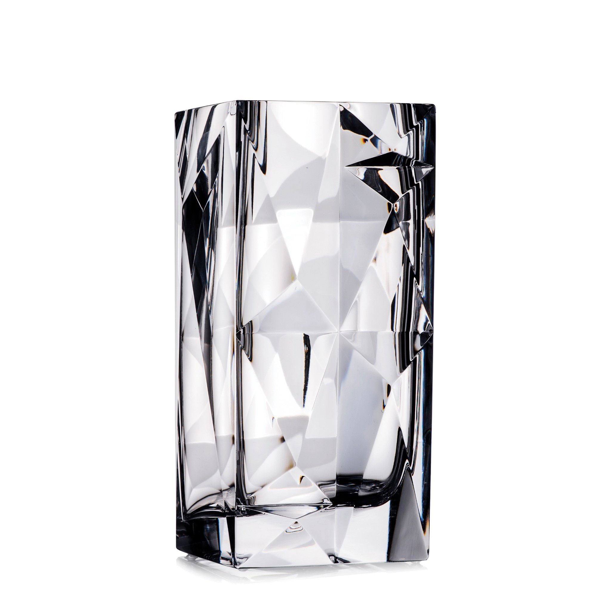 Bình Hoa Rogaska Trụ Crystallization 26cm