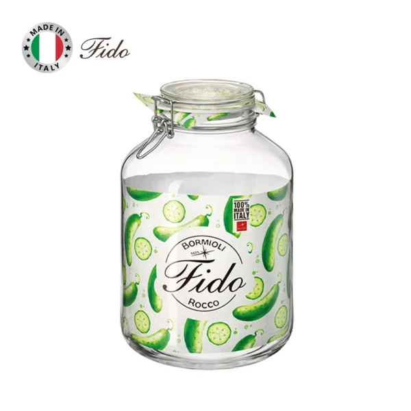 Hủ Thủy Tinh Nắp Cài Kín Hơi Fido 5L