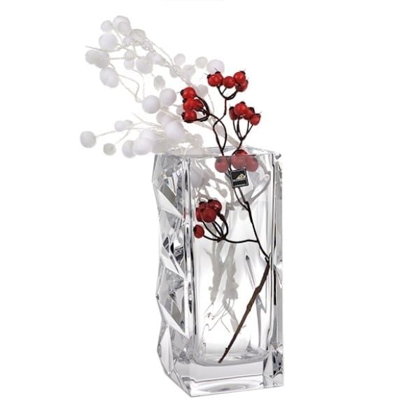 Bình Hoa Rogaska Trụ Crystallization 26cm
