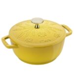 Nồi Gang Staub Bông Lúa 16cm 1.1L Màu Vàng