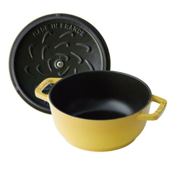 Nồi Gang Staub Bông Lúa 16cm 1.1L Màu Vàng