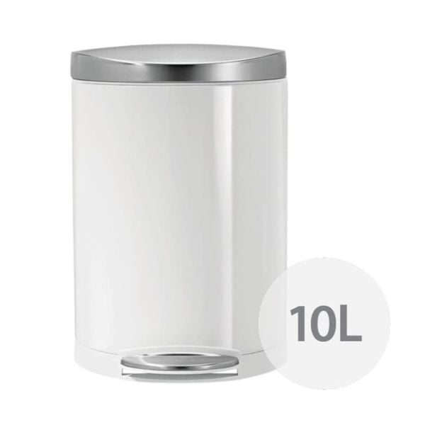 Thùng Rác Simplehuman 10L Màu Trắng