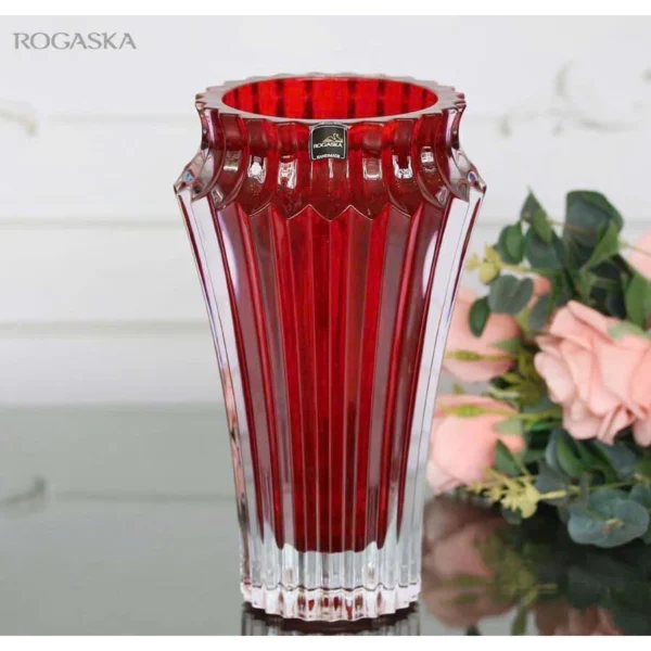 Lọ Hoa Pha Lê Crown Jewel Rogaska Red 25cm