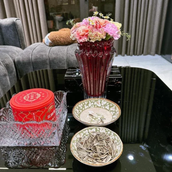 Lọ Hoa Pha Lê Crown Jewel Rogaska Red 25cm